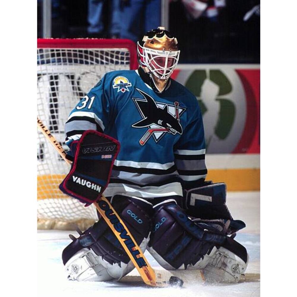 San Jose Sharks 90s Logo ATHLETIC puffer SPELL jacket XL teal NHL hockey vintage - Picture 8 of 10